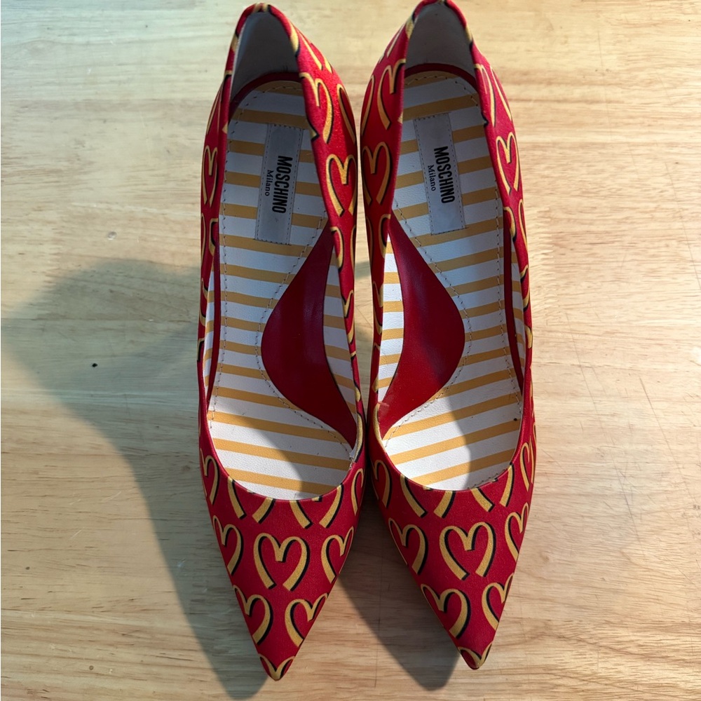 Moschino Red and Yellow McDonald Heels